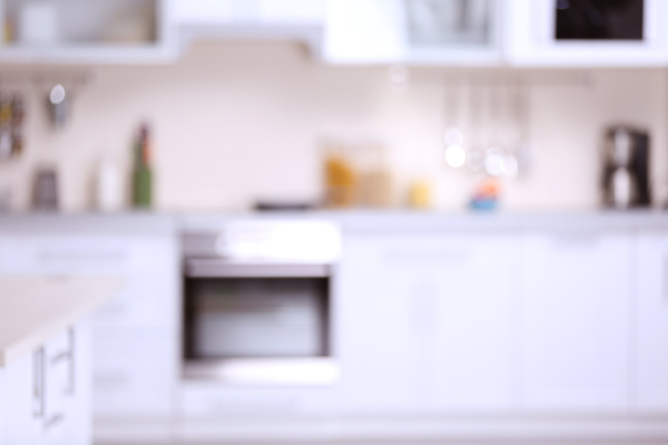 Blurred Kitchen Interior Background 